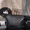 CHL Second-hand | Black and silver three-chain caviar leather airport bag