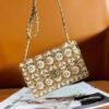 CHL 23 CF Handmade Pearl Hollow Metal Bag 17cm