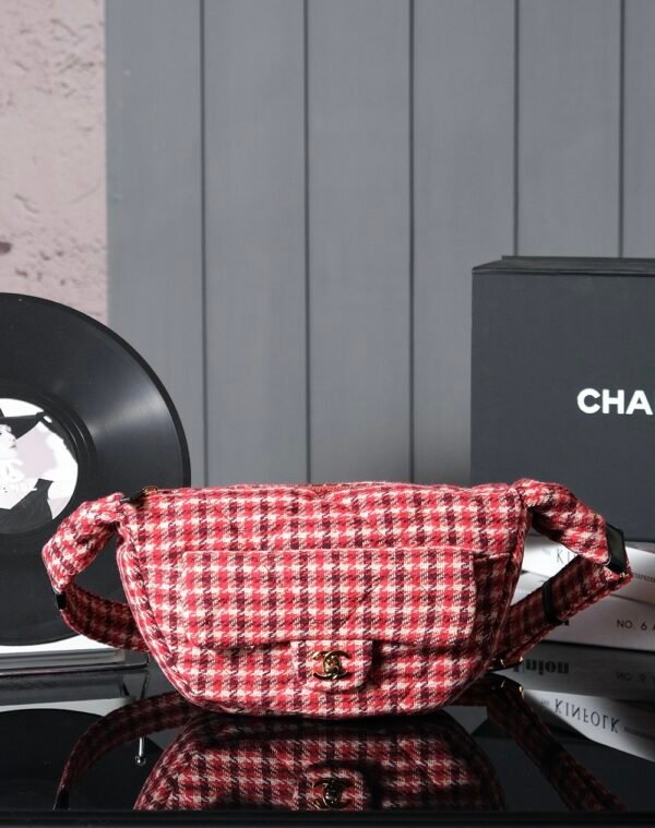CHL 24N Red Houndstooth Crossbody Bag Ski Series AS5302 30cm