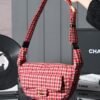 CHL 24N Red Houndstooth Crossbody Bag Ski Series AS5302 30cm