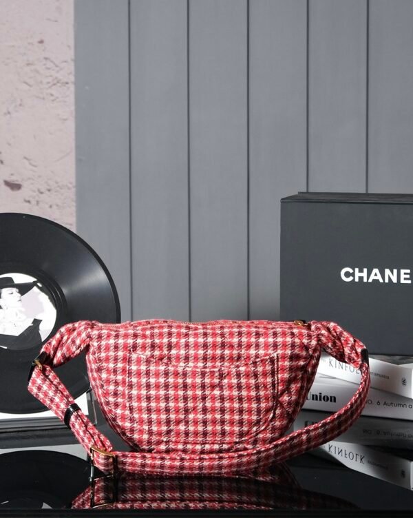 CHL 24N Red Houndstooth Crossbody Bag Ski Series AS5302 30cm