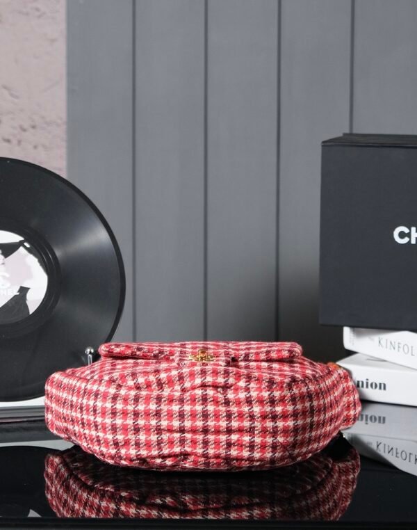 CHL 24N Red Houndstooth Crossbody Bag Ski Series AS5302 30cm