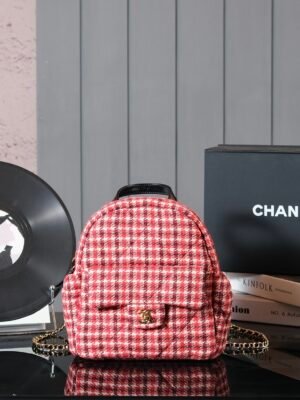 CHL 24N Red Houndstooth Crossbody Bag Ski Series AS5053 28cm