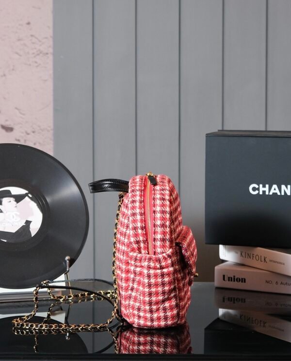 CHL 24N Red Houndstooth Crossbody Bag Ski Series AS5053 28cm