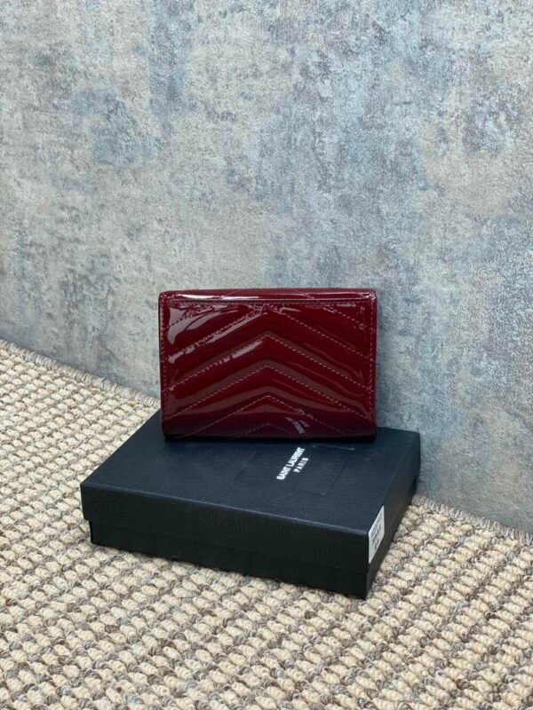 YSSL YSL luxury for women Patent leather card wallet 13.5x9.5x3cm