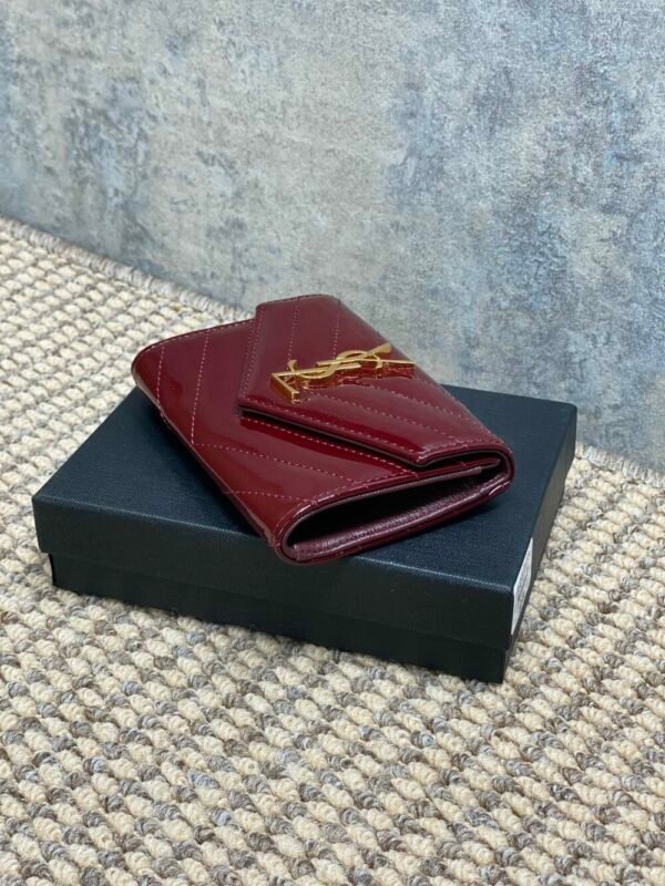 YSSL YSL luxury for women Patent leather card wallet 13.5x9.5x3cm