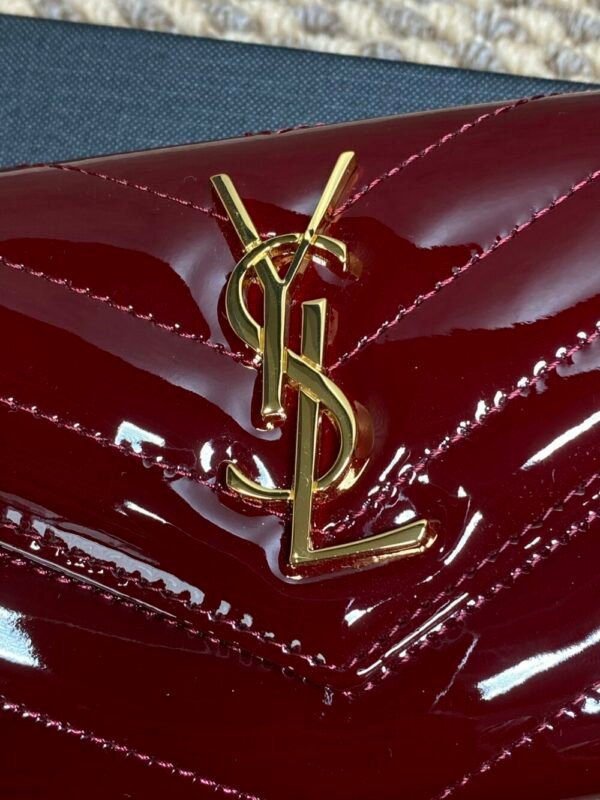 YSSL YSL luxury for women Patent leather card wallet 13.5x9.5x3cm