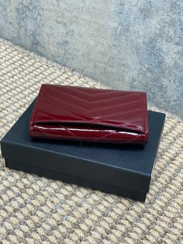YSSL YSL luxury for women Patent leather card wallet 13.5x9.5x3cm