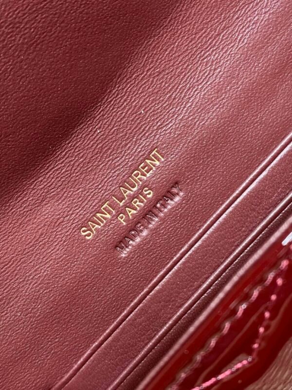 YSSL YSL luxury for women Patent leather card wallet 13.5x9.5x3cm