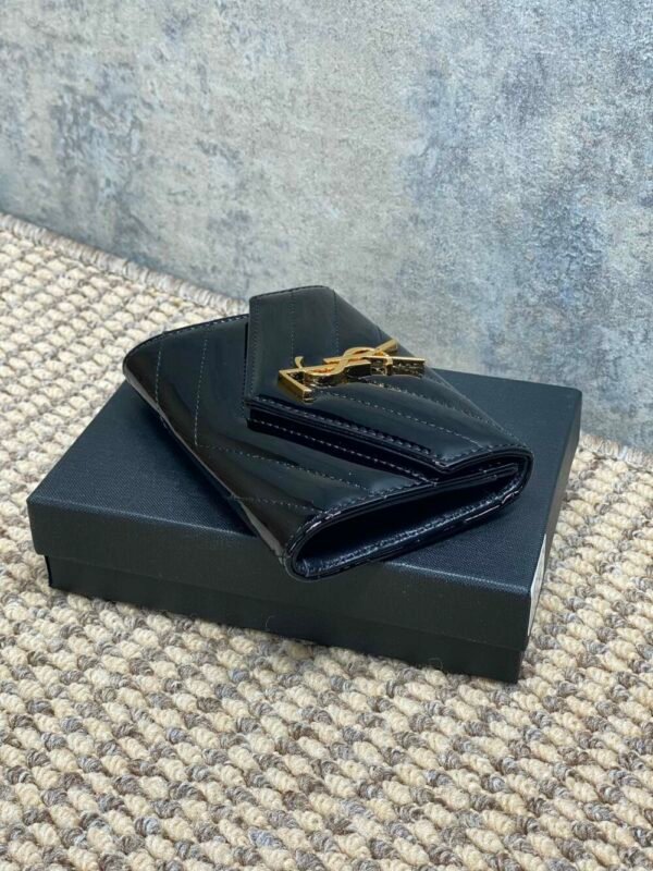YSSL YSL luxury for women Patent leather card wallet 13.5x9.5x3cm