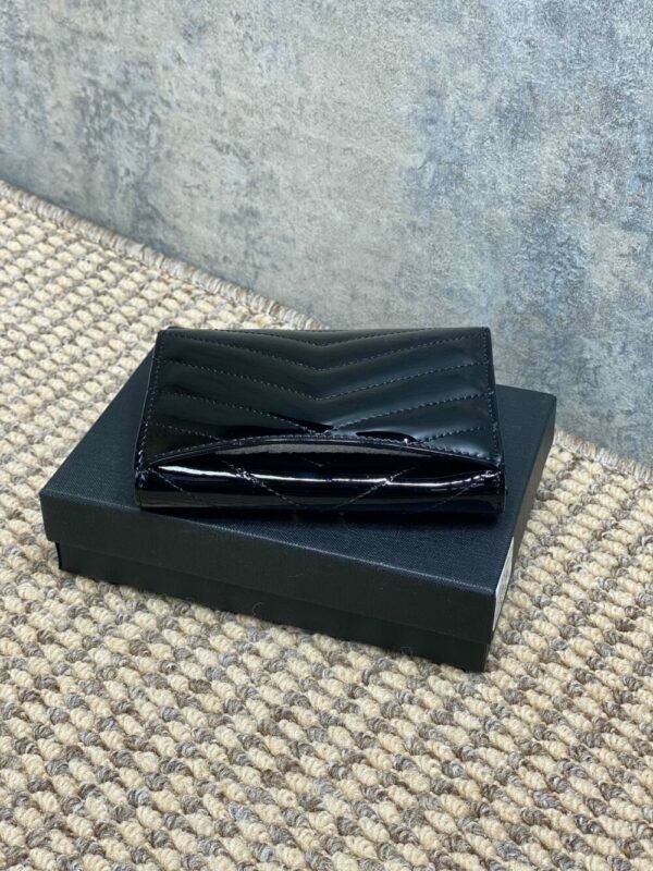 YSSL YSL luxury for women Patent leather card wallet 13.5x9.5x3cm