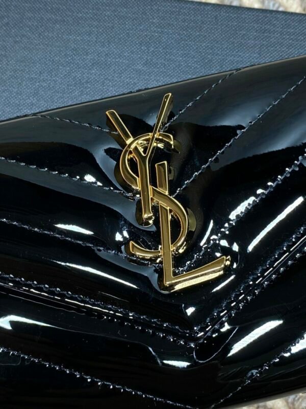 YSSL YSL luxury for women Patent leather card wallet 13.5x9.5x3cm