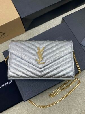 YSSL YSL luxury for women handbag shoulder Clutch Card Holder Envelope Bag 22.5cm