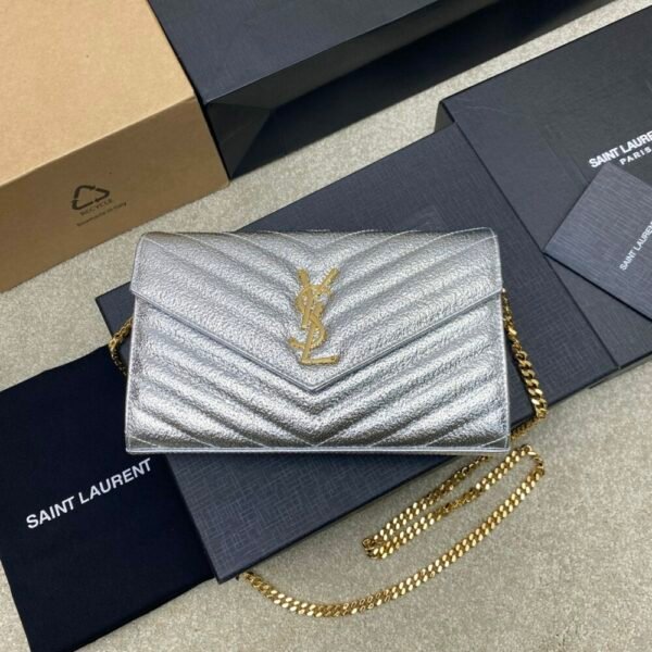 YSSL YSL luxury for women handbag shoulder Clutch Card Holder Envelope Bag 22.5cm