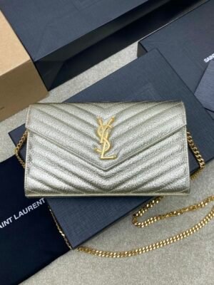 YSSL YSL luxury for women handbag shoulder Clutch Card Holder Envelope Bag 22.5cm