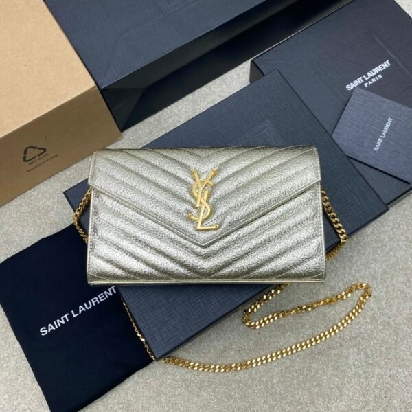 YSSL YSL luxury for women handbag shoulder Clutch Card Holder Envelope Bag 22.5cm