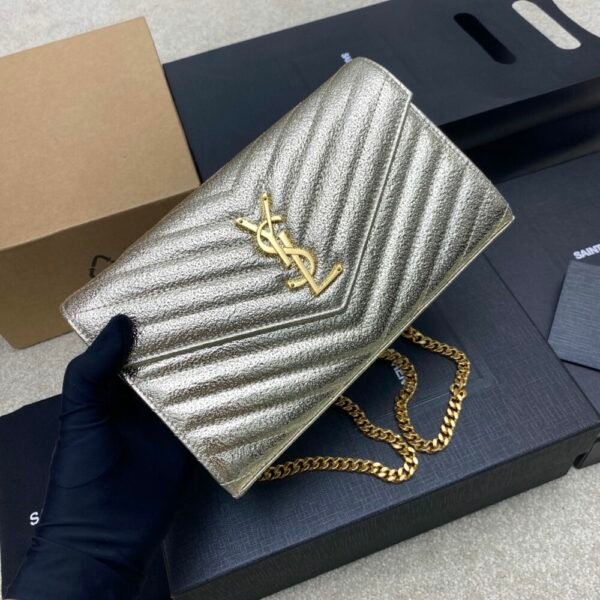 YSSL YSL luxury for women handbag shoulder Clutch Card Holder Envelope Bag 22.5cm