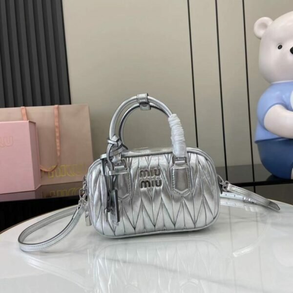 MM miuniu luxury for women handbag shoulder bag Bowling Crossbody Bag Sheepskin 19cm