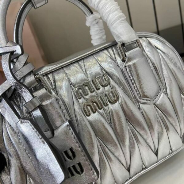 MM miuniu luxury for women handbag shoulder bag Bowling Crossbody Bag Sheepskin 19cm