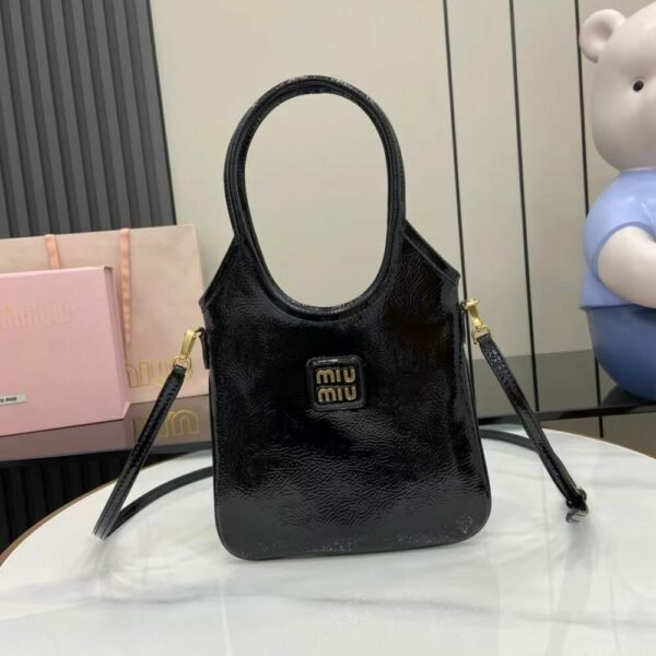 MM miuniu luxury designer fashion for women handbag shoulder bag IVY Naplak waxed leather tote 20cmx24cm