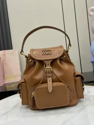 MM miuniu luxury designer fashion for women handbag shoulder bag Calfskin Backpack 22cm