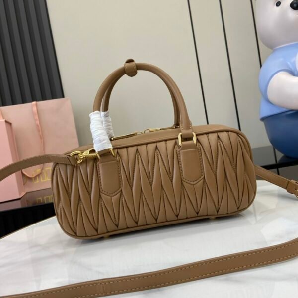 MM miuniu luxury designer fashion for women handbag Sheepskin bowling bag 27cm