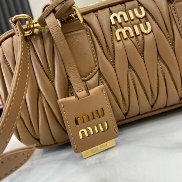 MM miuniu luxury designer fashion for women handbag Sheepskin bowling bag 27cm