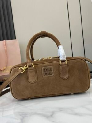 MM miuniu luxury designer fashion for women handbag Cowhide bowling bag 27cm