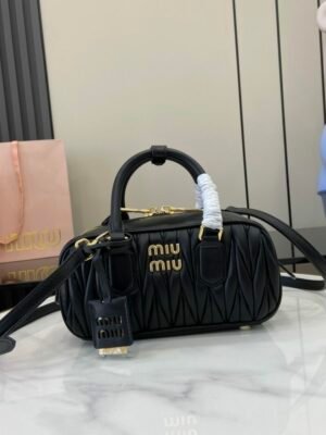 MM miuniu luxury designer fashion for women handbag Sheepskin bowling bag 22cm