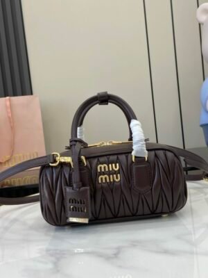 MM miuniu luxury designer fashion for women handbag Sheepskin bowling bag 22cm