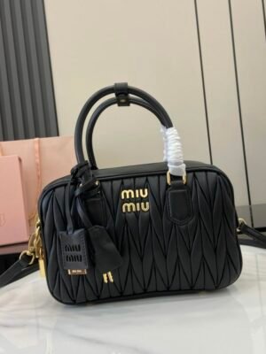 MM miuniu luxury designer fashion for women handbag Sheepskin bowling bag 24cm