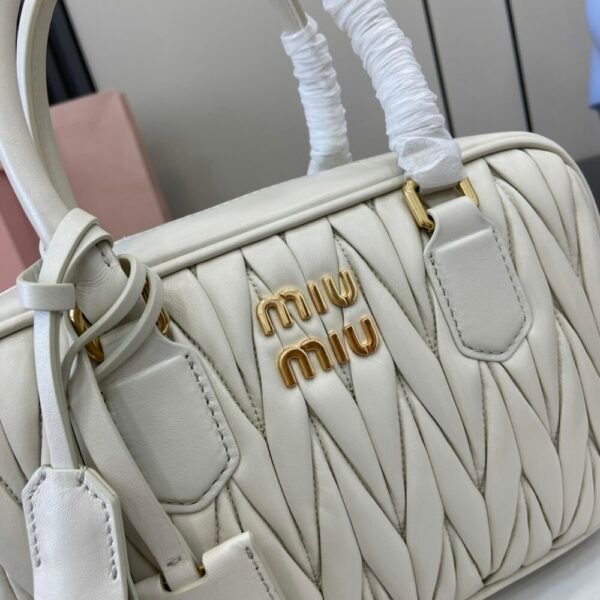 MM miuniu luxury designer fashion for women handbag Sheepskin bowling bag 24cm