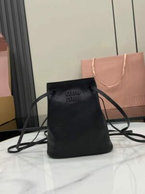 MM miuniu luxury designer fashion for women Shoulder bags Lambskin bucket bag 17cm