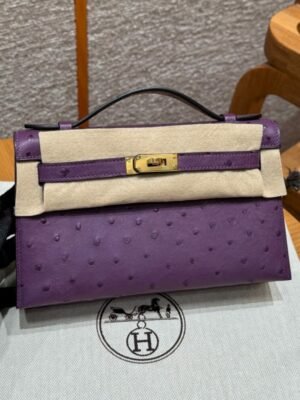 HM HRMS For Women Handbags Shoulder bags Kelly Pochette 100% KK ostrich