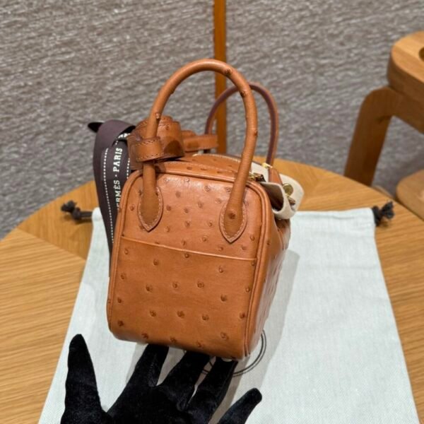 HM HRMS For Women Handbags Shoulder bags 100% KK ostrich Mini Lindy