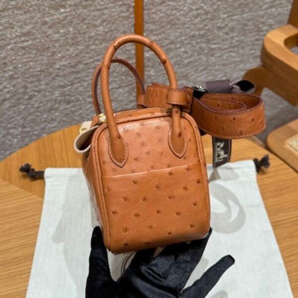 HM HRMS For Women Handbags Shoulder bags 100% KK ostrich Mini Lindy