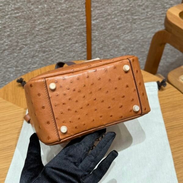 HM HRMS For Women Handbags Shoulder bags 100% KK ostrich Mini Lindy