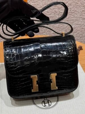 HM HRMS For Women Handbags Shoulder bags 100% Alligator Constance 19