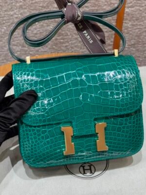 HM HRMS For Women Handbags Shoulder bags 100% Alligator Constance 19