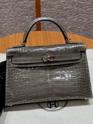 HM HRMS For Women Handbags Shoulder bags 100% Alligator mini kelly