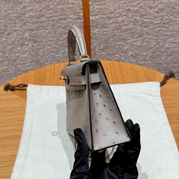 HM HRMS For Women Handbags Shoulder bags 100% KK ostrich mini kelly