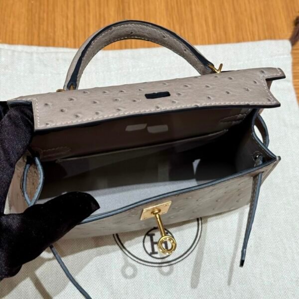 HM HRMS For Women Handbags Shoulder bags 100% KK ostrich mini kelly