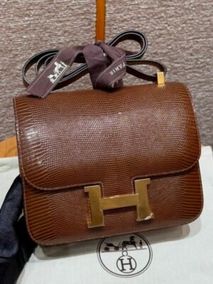 HM HRMS For Women Handbags Shoulder bags 100% lizard Constance 