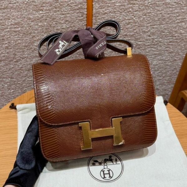 HM HRMS For Women Handbags Shoulder bags 100% lizard Constance 