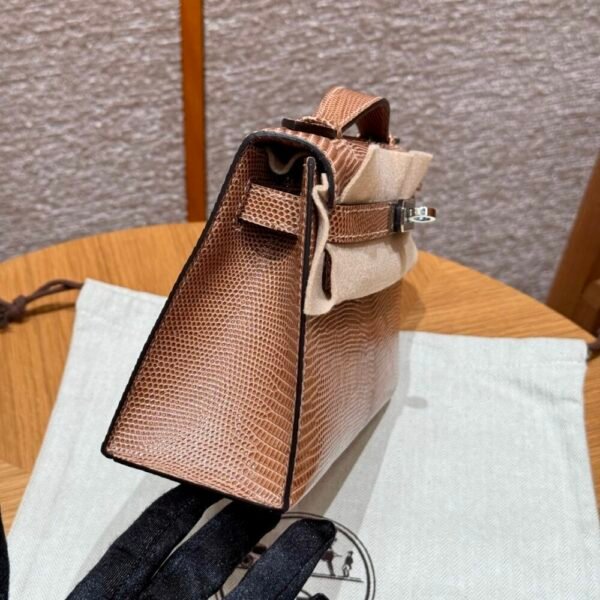 HM HRMS For Women Handbags Shoulder bags 100% Lizard Kelly Pochette