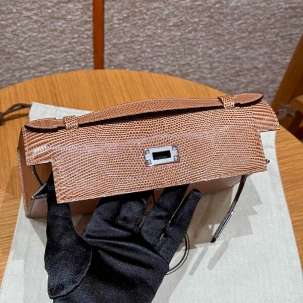 HM HRMS For Women Handbags Shoulder bags 100% Lizard Kelly Pochette