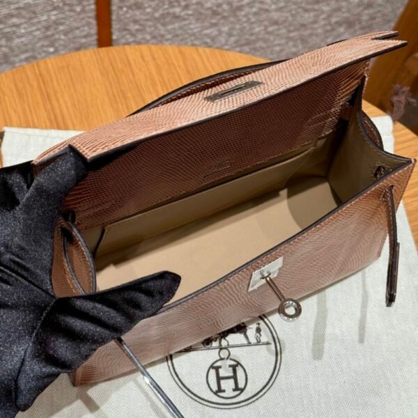 HM HRMS For Women Handbags Shoulder bags 100% Lizard Kelly Pochette