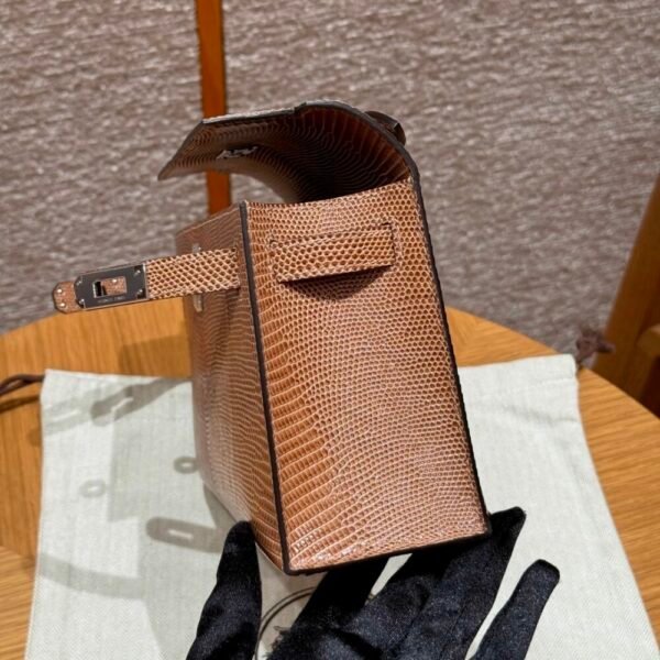 HM HRMS For Women Handbags Shoulder bags 100% Lizard Kelly Pochette