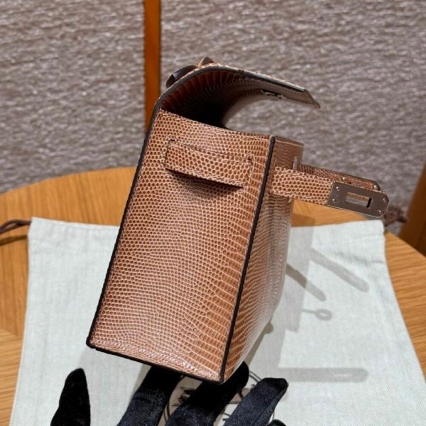 HM HRMS For Women Handbags Shoulder bags 100% Lizard Kelly Pochette