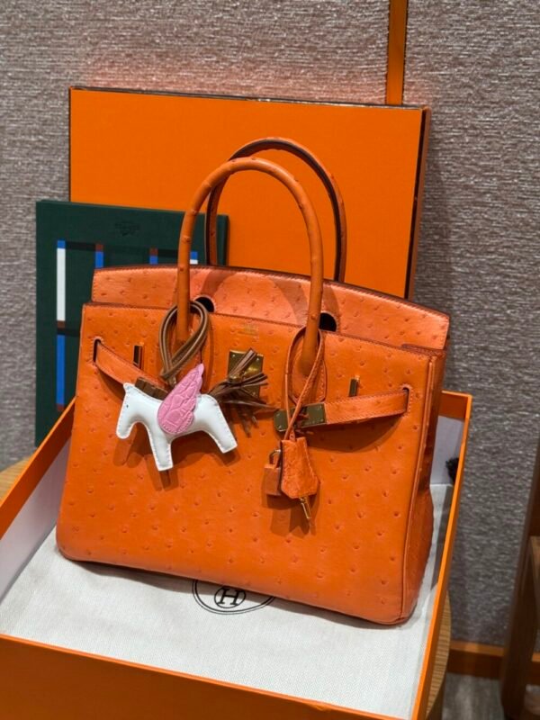HM HRMS For Women Handbags Shoulder bags 100% KK ostrich Birkin 30